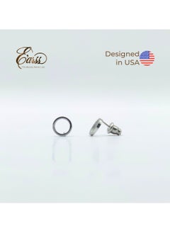 Open Silver Circle Stud | Stainless Steel | 18K Gold Plated - pzsku/ZCB219D7FF0AE6435E005Z/45/_/1735988820/98918fe5-2379-4971-81d3-bba88b243363