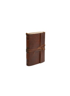HLC Leather Journal Notebook（6X8 In） - Vintage Leather Bound Journals Handmade Rustic Finish Book For Men And Women Unlined Leather Craft Paper 300 Pages, Leather Notepad Diary, Pocket Diary To Write In  - Image 4