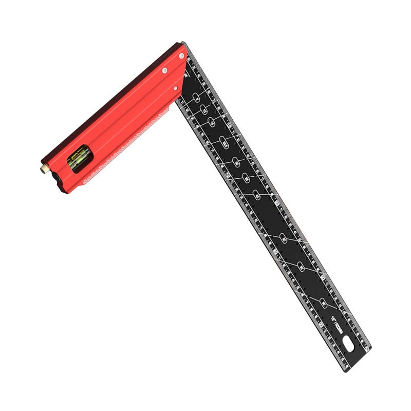300MM Aluminum Combination Square Woodworking Tool For Precise Angles And Projects - Image 2