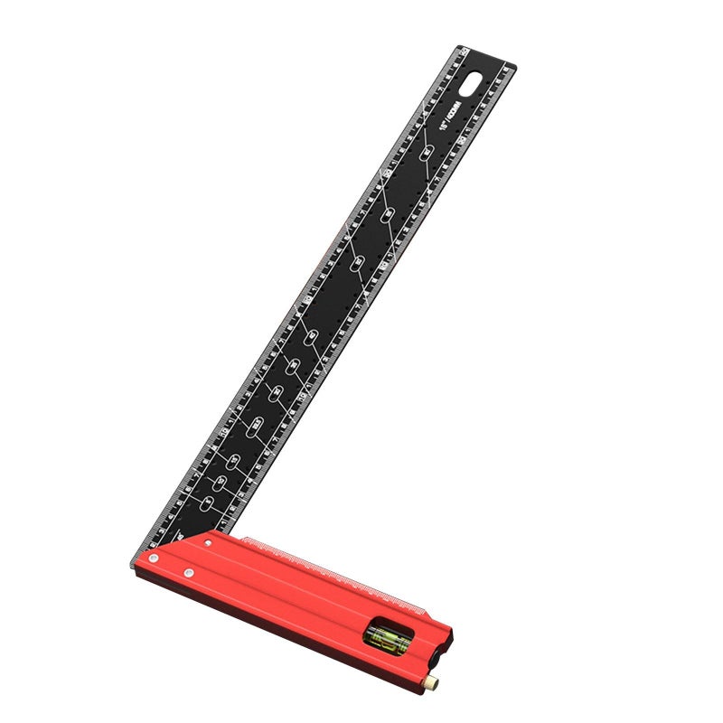 300MM Aluminum Combination Square Woodworking Tool For Precise Angles And Projects - Image 4
