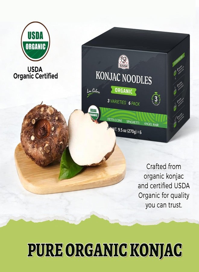 52USA USDA Organic Konjac Shirataki Noodle, Low Carb Pasta 52.8 Oz, 6 Pack 3 Variety-Angel Hair, Fettuccine, Spaghetti Noodles, Keto and Paleo Friendly, Low Calorie, Sugar Free, Vegan, Ready to Eat - Image 4
