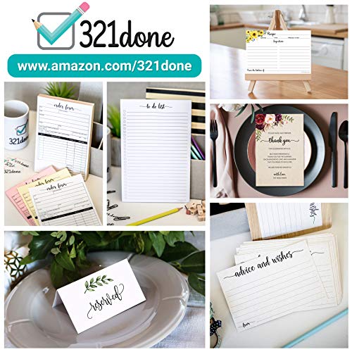 321Done Advice and Wishes for The Dad-to-Be, Made in USA - Large 4x6 Kraft Tan, Baby Shower Games, Gender Reveal, Simple Elegant - 50 Cards - Image 4