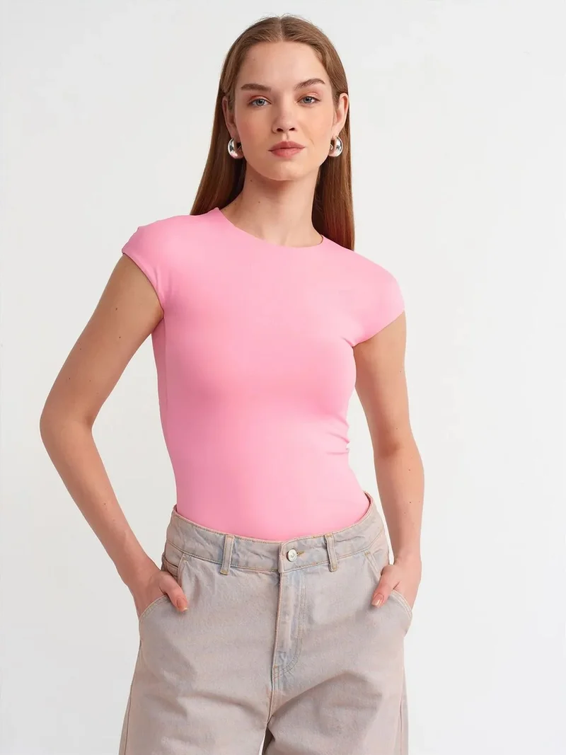 Dilvin Dilvin Women's Slim Fit Crew Neck T-Shirt