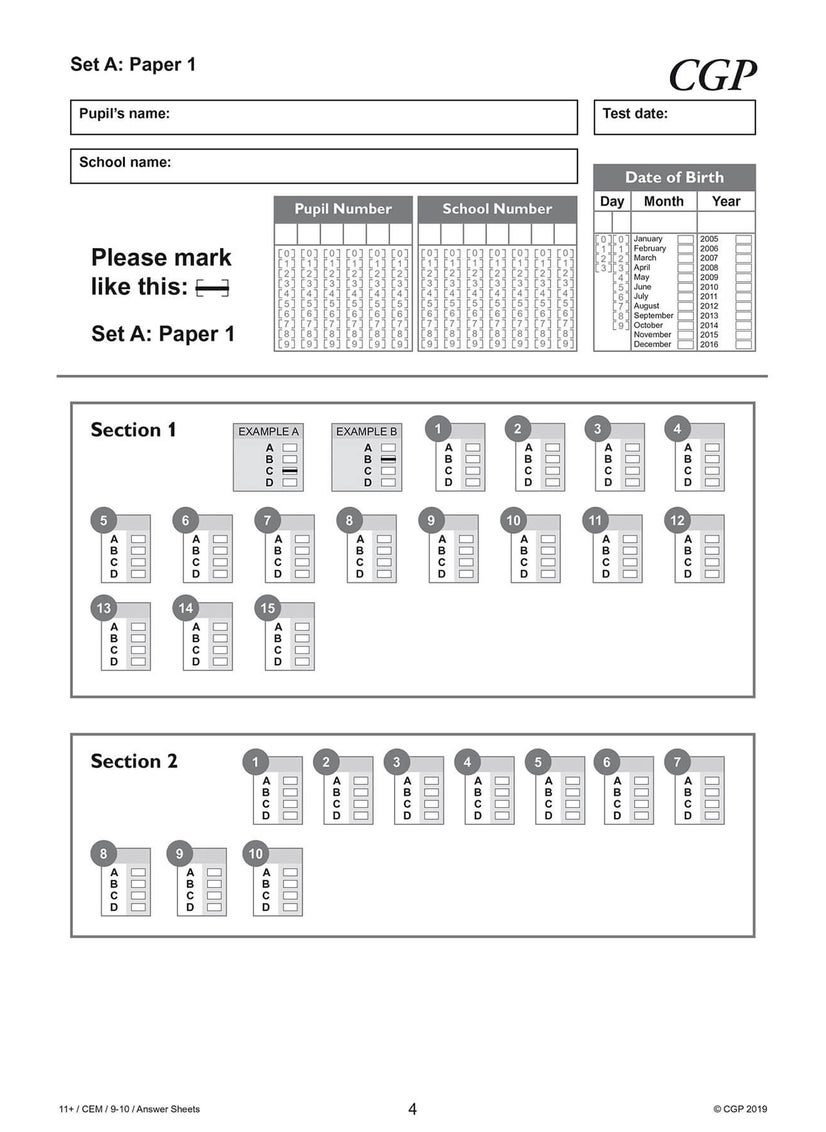 11+ CEM Practice Papers - Ages 9-10 (with Parents' Guide & Online Edition)