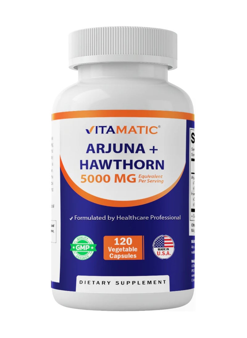 Vitamatic Arjuna + Hawthorn 120 Vegetable Capsules