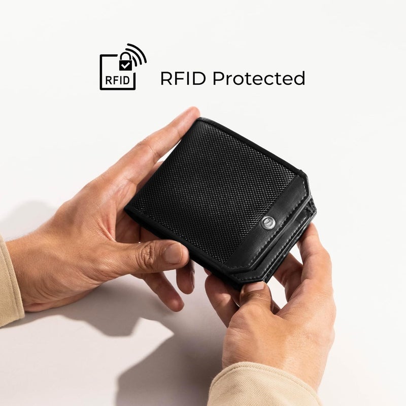 scarters Men Nylon Abundance Infinite Wallet Rfid Protected Mindful Microfibre 6 Card Slots & 2 Hidden Pockets Black - Image 3