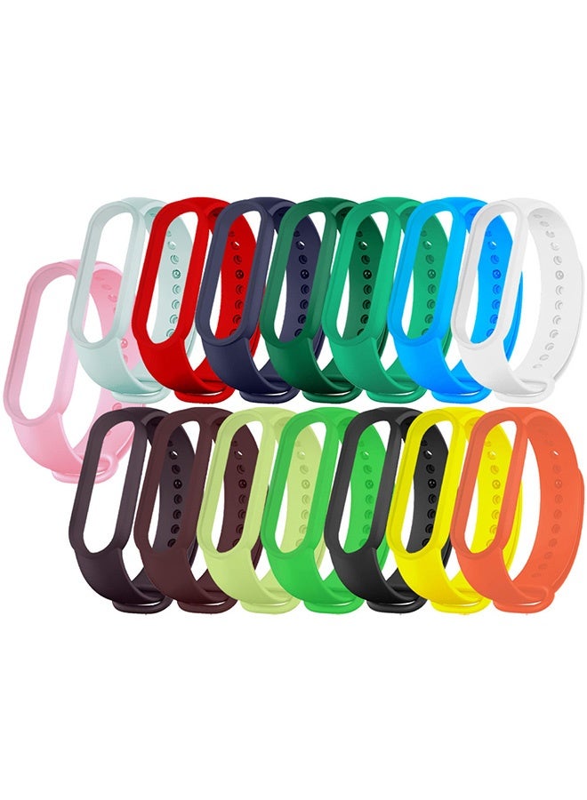 15 Pieces of Strap Band for Xiaomi Mi Band 6 Mi Band 5 - Silicone Watch band Replacement Band