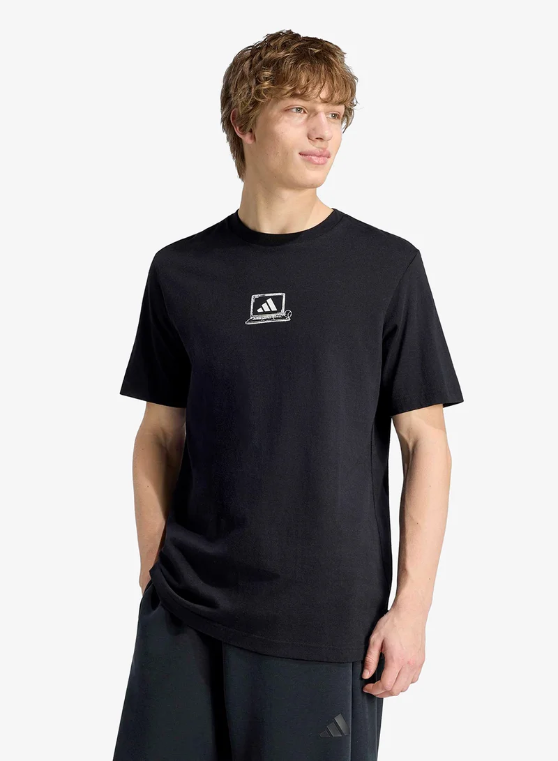 Clocked In Office Graphic T-Shirt