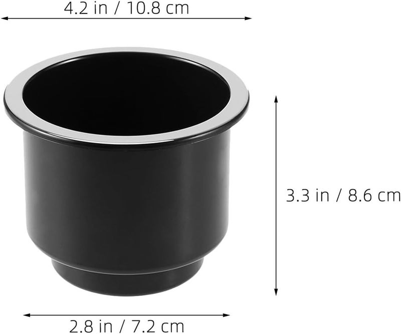 GANAZONO 4pcs Silver Trim Car Cup Holder Inserts 4.2x3.3 Inch Plastic Automotive Center Console Drink Holders for SUV Truck Rv Front Seat - Image 2