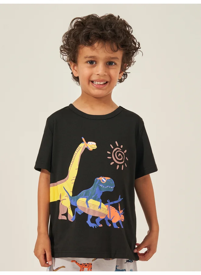 Styli Styli Printed T-Shirt and Shorts Set