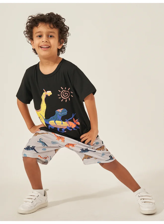 Styli Styli Printed T-Shirt and Shorts Set