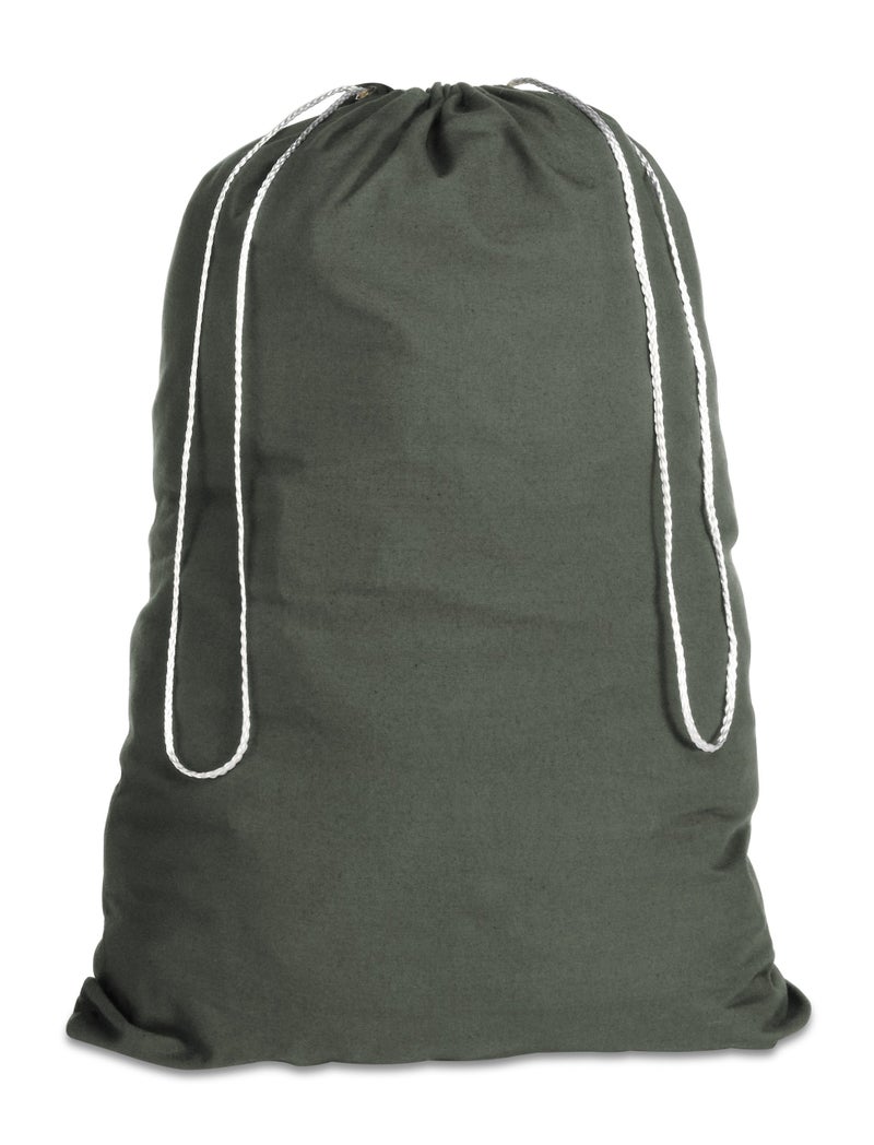 Whitmor 63531191GRN Cotton Laundry BagDuffel Green - Image 1