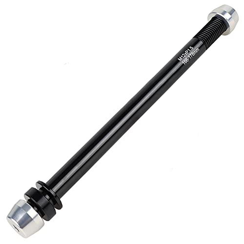 CyclingDeal Trainer Thru Axle - Bike Bicycle 12mm Rear Wheel Skewer for Indoor - Length 166mm to 178mm Boost -Thread Pitch: M12 x P1.5 - Spacers 2.5mm/6mm Included - Image 1