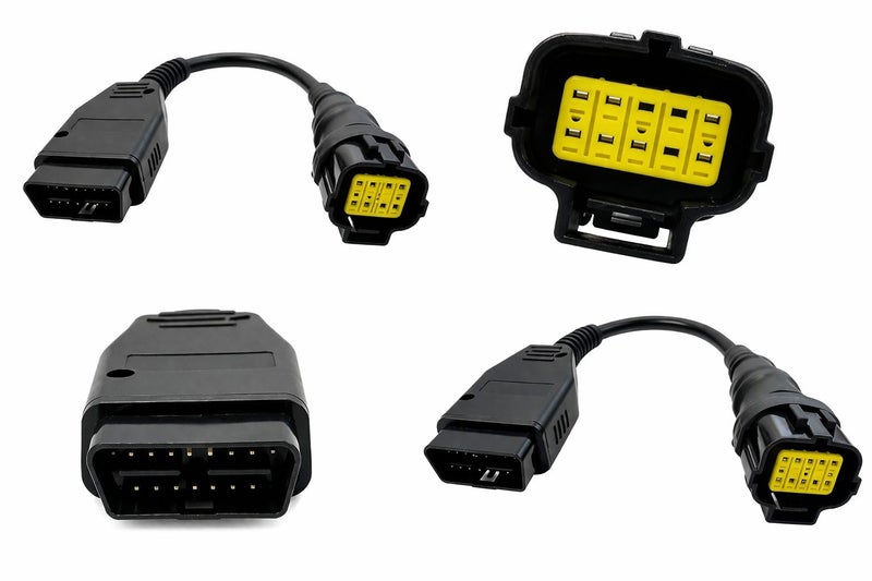 Star AutoLink Ashok Leyland BS6 Connect All Scantool Cable OBD2 16 Pin Male Connector to 10 Pin ECO Connector B STAR036 - Image 2