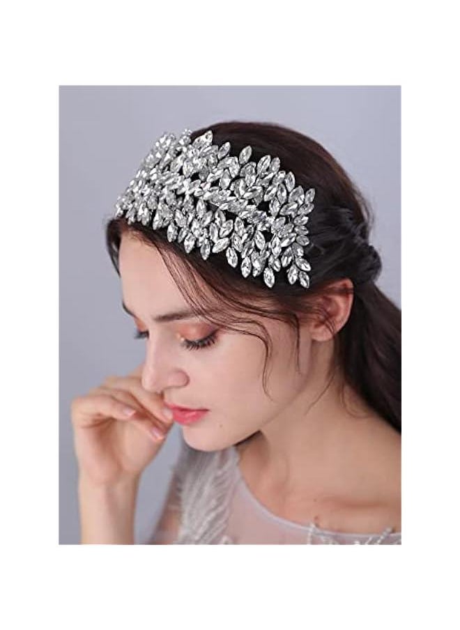 Generic - Crystal Bridal Headband Tiara Wedding Headpiece for Bride Wedding Hair Accessories for Women and Girls - Image 1