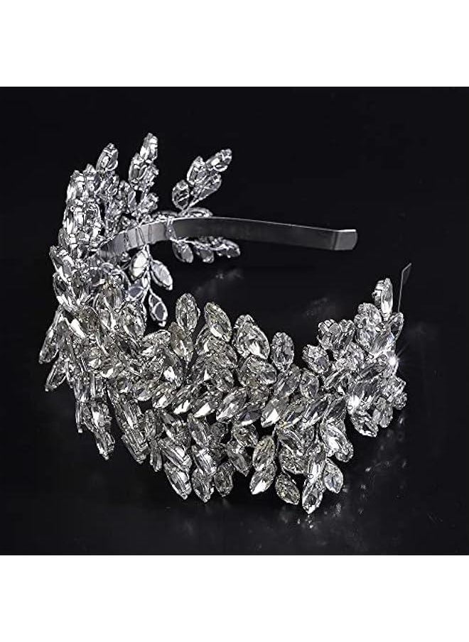 Generic - Crystal Bridal Headband Tiara Wedding Headpiece for Bride Wedding Hair Accessories for Women and Girls - Image 1