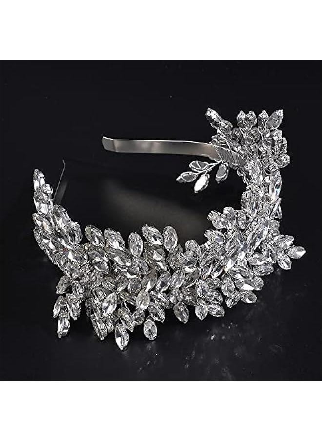 Generic - Crystal Bridal Headband Tiara Wedding Headpiece for Bride Wedding Hair Accessories for Women and Girls - Image 1