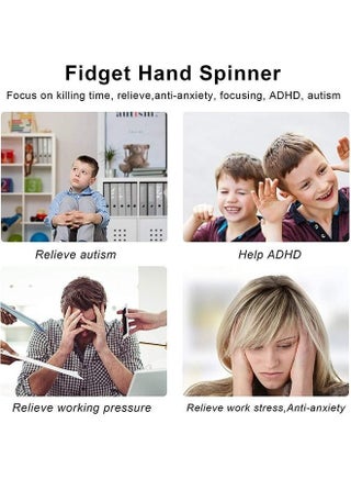 LED Light up Fidget Spinners 5 Pack, Clear Fidget Toys, ADHD Anxiety Toys Stress Relief Reducer Spin for Kids and Adults - view 5