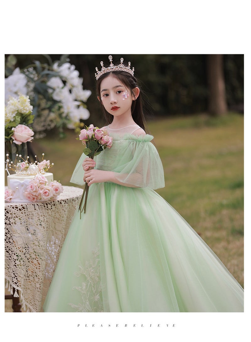 Girls Birthday Party Princess Dress Piano Performance Dress Costume - Image 5