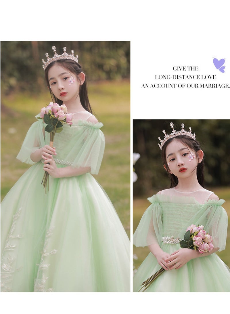 Girls Birthday Party Princess Dress Piano Performance Dress Costume - Image 2
