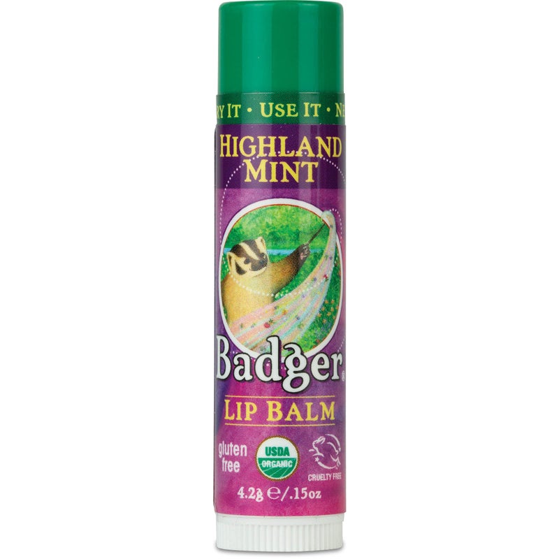 Badger Highland Mint Classic Lip Balm - 0.15oz Stick - Image 1