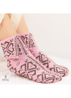 Miss Lana Special Production (2 Pairs) Thick 100% Wool Winter Motif Patterned Socks  - Image 3