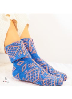 Miss Lana Special Production (2 Pairs) Thick 100% Wool Winter Motif Patterned Socks  - Image 4