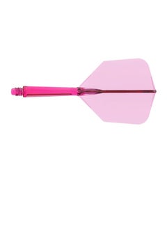 CUESOUL Integrated Dart Shaft And Flight, Big Wing Shape Smooth And Stable Dart Flight, High Wear Resistance Durable Dart Stem With Hexagonal Design For Dart Games, (1pc, Pink)  - Image 1