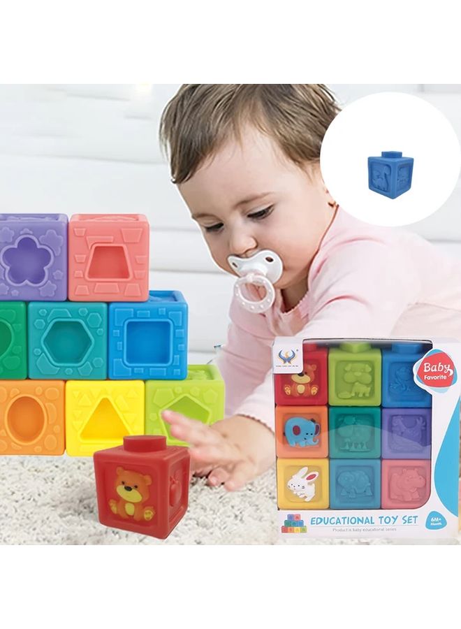 مجموعة المكعبات الناعمة الحسية التفاعلية للتعلم مع الحيوانات ونماذج الأرقام 628 33 - Image 4