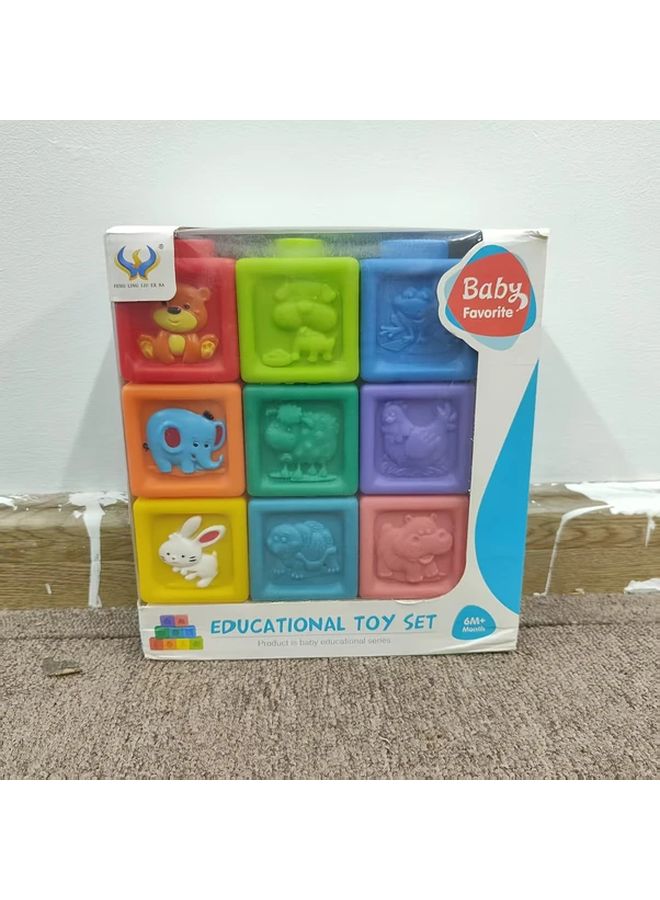 مجموعة المكعبات الناعمة الحسية التفاعلية للتعلم مع الحيوانات ونماذج الأرقام 628 33 - Image 1