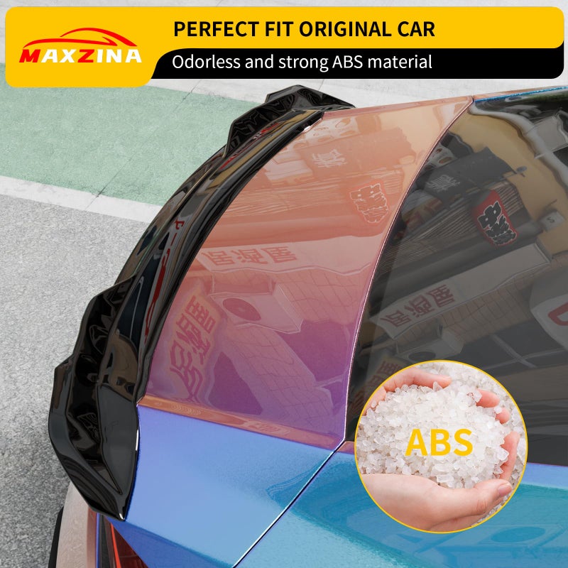 Maxzina Spoiler Wing Compatible with 2021-2025 Hyundai Elantra Sedan Rear Spoiler Trunk Rear Spoiler Wing Lip ABS Plastic for 2024 Elantra Accessories (Glossy Black) - Image 3