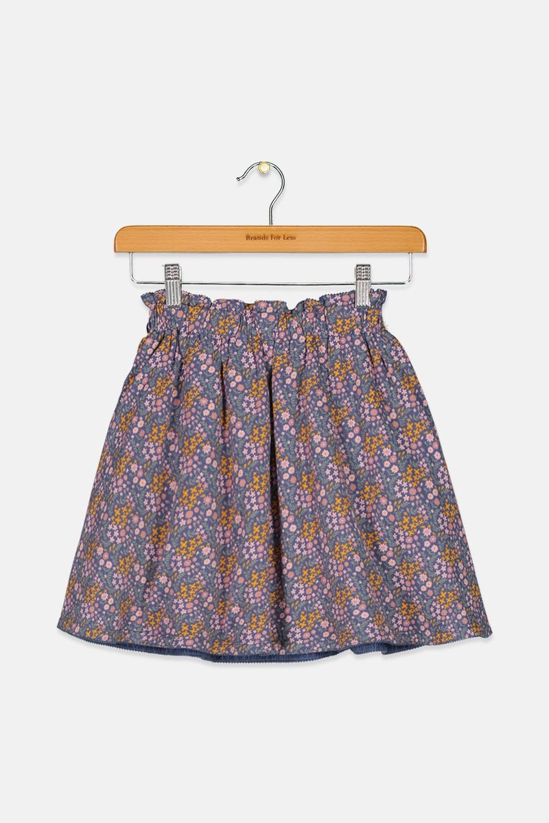 Tchibo Toddlers Girl Pull On Textured Corduroy Skirt, Navy Combo - Image 2