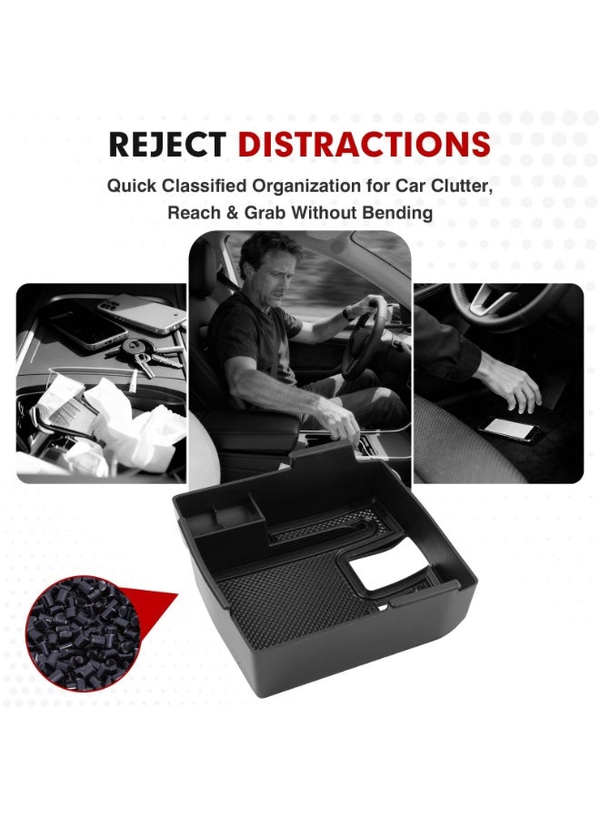Bukela Center Console Organizer for 2019-2026 Toyota Corolla/ 2022-2026 Corolla Cross Accessories Car Armrest Storage Box Middle Console Tray Container with Non-Slip Silicone Mats - Image 5