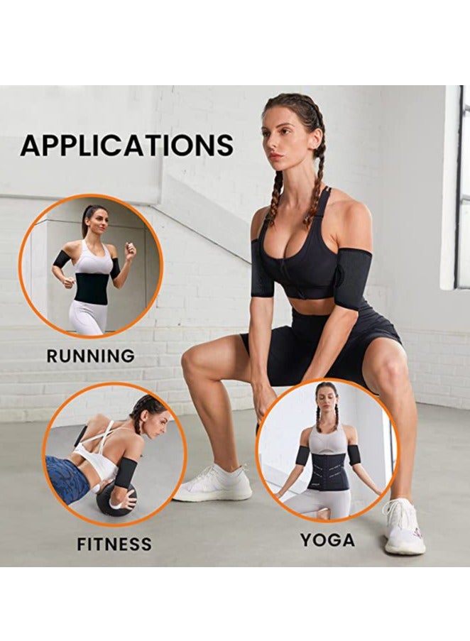 SOLARAE Thigh Trimmers for Women Sauna Sweat Bands Thigh Shaper Adjustable Sauna Waist Trainer for Leg - 1 Pair - Image 5