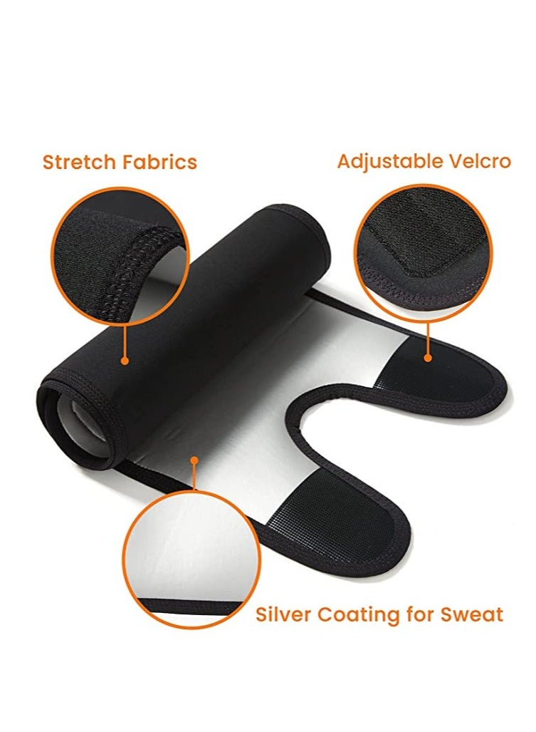 SOLARAE Thigh Trimmers for Women Sauna Sweat Bands Thigh Shaper Adjustable Sauna Waist Trainer for Leg - 1 Pair - Image 4