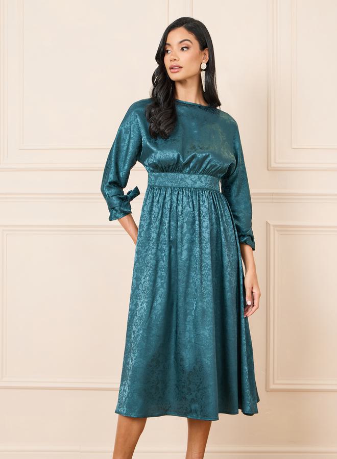 Styli Satin Midi Dress - Image 1