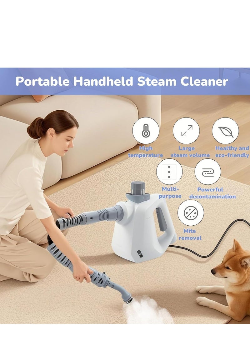 Hihonor High Pressure Steam Cleaner, 1050W Multifunctional High Temperature Handheld Steam Cleaner with 9pcs Accessories and Safety Lock,400ML Portable Steam Cleaner for Remove Grime, Grease and Car, Window and Sofa Cleaning,ABS Material  - Image 4