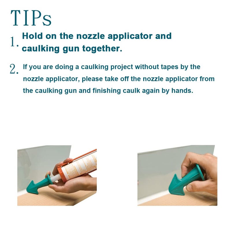 ORX PLUS TOOLS ORXPLUS Tools Caulking Gun Nozzle Adapter, Reusable Applicator, Silicone Caulking Tools(6.5R, 10R, 13R) w/Caulk Saver - Image 4