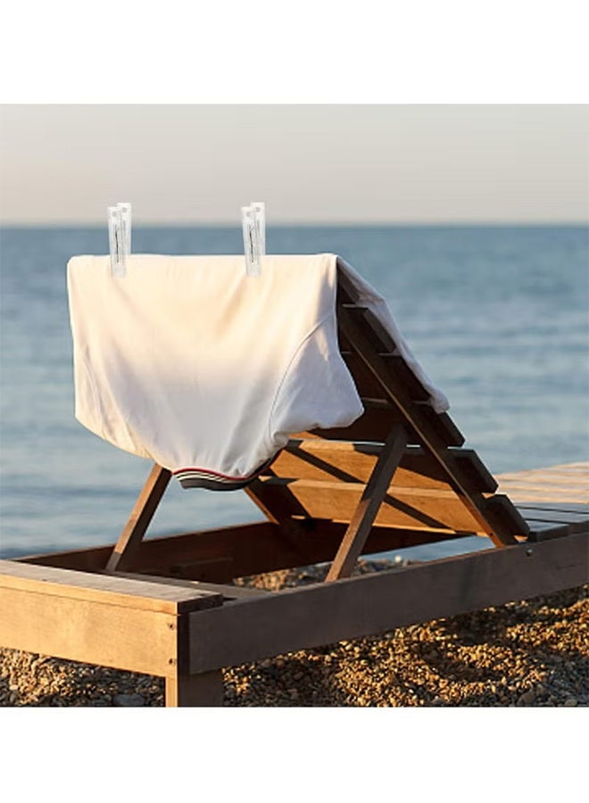 YJ 20 Pcs Plastic Beach Towel Clips Chair Clips for Towels Clothespins for Clothes - Image 4