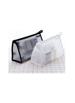 2 Pack Clear Mesh Toiletry Bags, Travel Makeup Cosmetic Organiser Zipper Pouches for Men Women (23x15x9cm) (black) - pzsku/ZCB22A302580D81D15B8DZ/45/1741262218/11e1ea9b-653f-45c9-9ca3-dd2762a13e8d