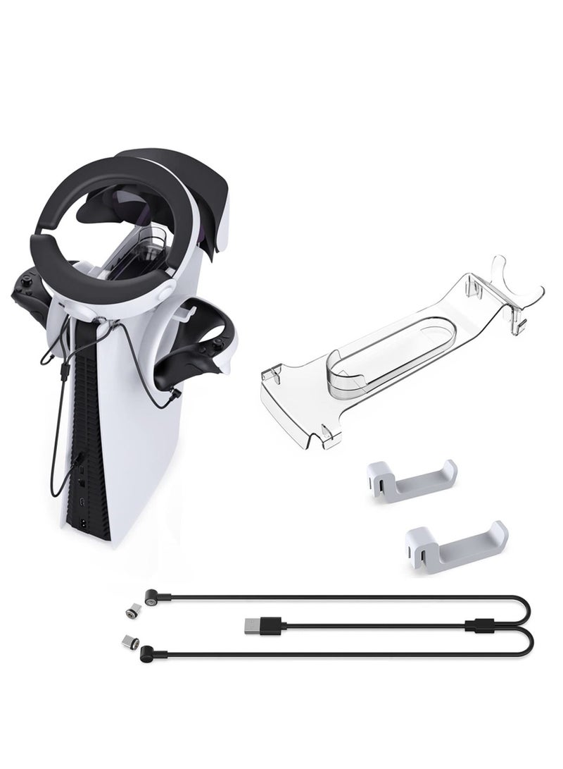 PS VR2 Accessories Storage Hook + TYPE-C Charging Cable for PSVR2 Headset PS VR2 Controller Bracket PS  VR2 Charging Cable 4PCS Set  - Image 1