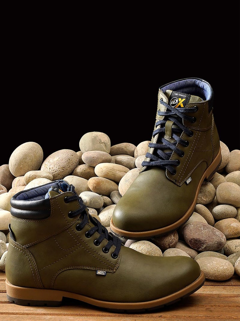 ID Olive Casual Boot Shoes For Men, 9 UK - Image 2