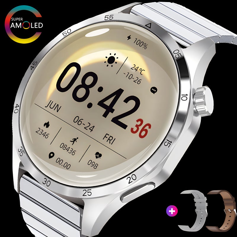 SACOSDING Smart watch GT4+ for men with altitude Barometer, Amoled screen, heart rate blood pressure sleep monitor, sports watch for Huawei iOS and Andriod WATCH4 - Image 1