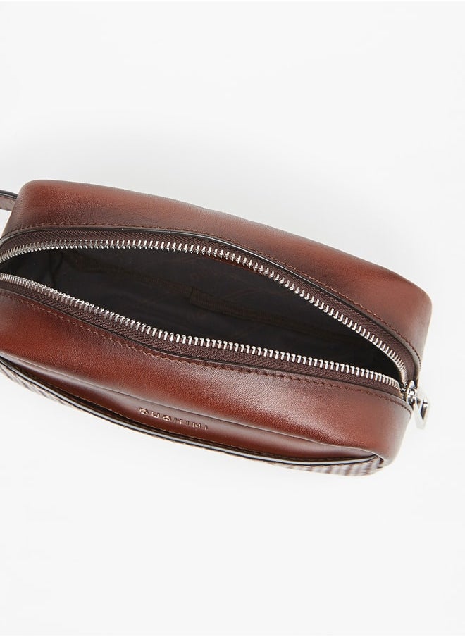 DUCHINI - Men's Textured Pouch with Zip Closure and Wrist Strap - Image 1