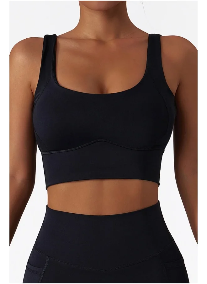 كون.يوغا KAWN YOGA Womens U Back Sports Bra - Padded Low Impact Workout Yoga Bra with Removable Built in Bra