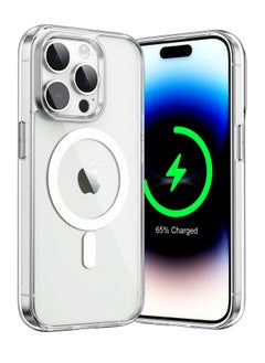 Houmt Clear Magnetic Case with Built-in Magnets, Crystal Clear [Yellow Resistant] Anti-Scratch Slim Soft TPU Cover (iPhone 14 Pro Max)  - Image 1