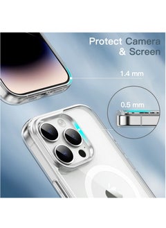 Houmt Clear Magnetic Case with Built-in Magnets, Crystal Clear [Yellow Resistant] Anti-Scratch Slim Soft TPU Cover (iPhone 14 Pro Max)  - Image 4