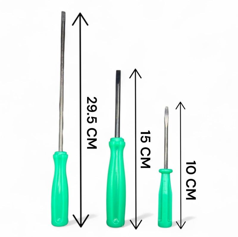 Zenith 3Piece Screwdriver Set for Industrial Sewing Machines MultiSize Professional ToolsMagnetic tip Green - Image 2