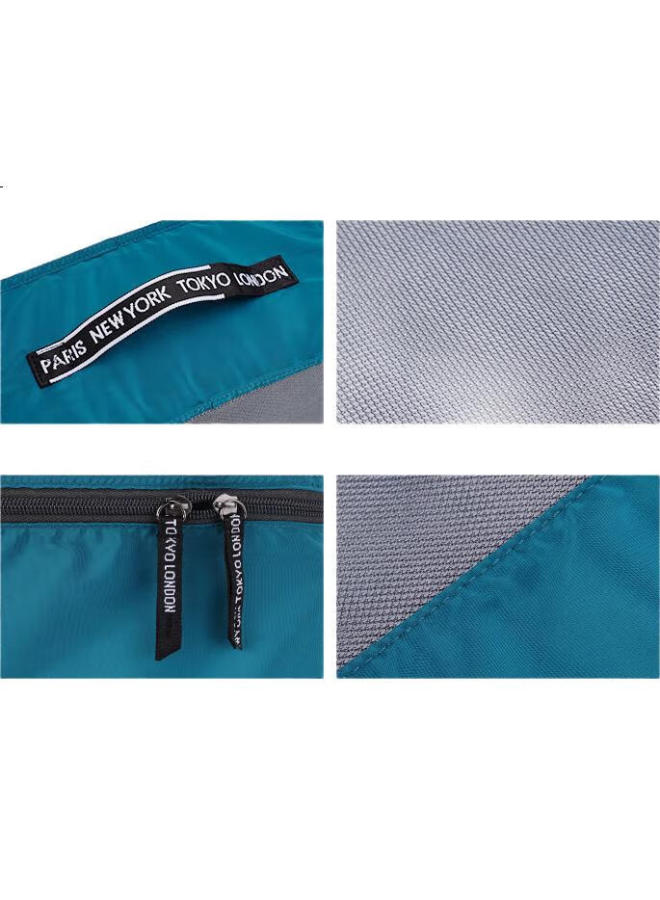M Square Travel Storage Bag, Clothes Organizer, Portable Luggage Bag For Trips, Lake Blue, M*2 - Image 2