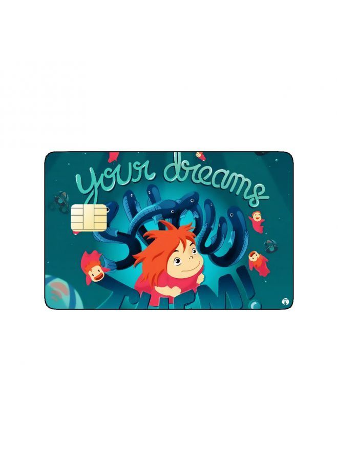 RKN PRINTED BANK CARD STICKER Ponyo Anime - Image 1
